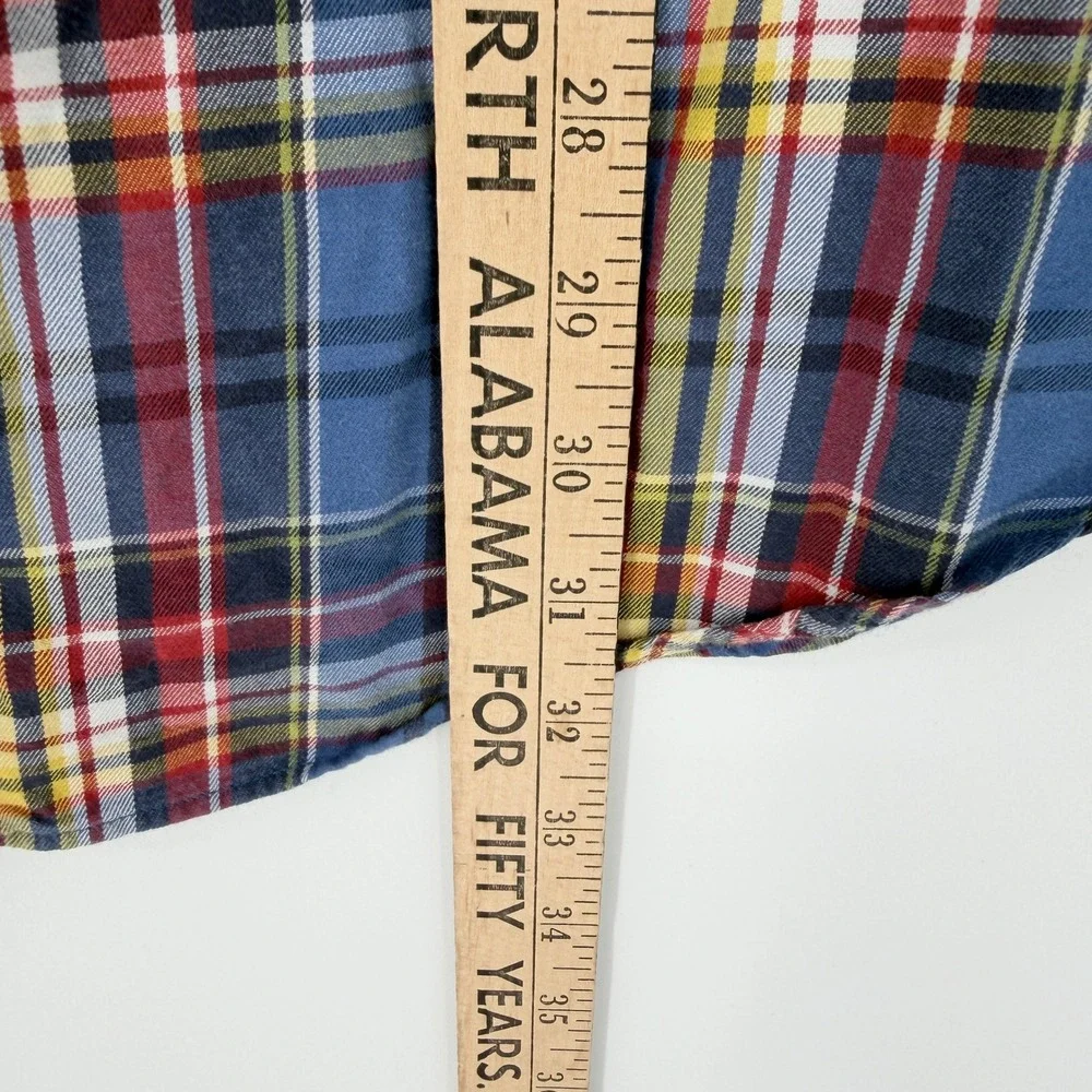 Polo Ralph Lauren Mens XXL Classic Fit Plaid Button Down Shirt Blue Red Cotton